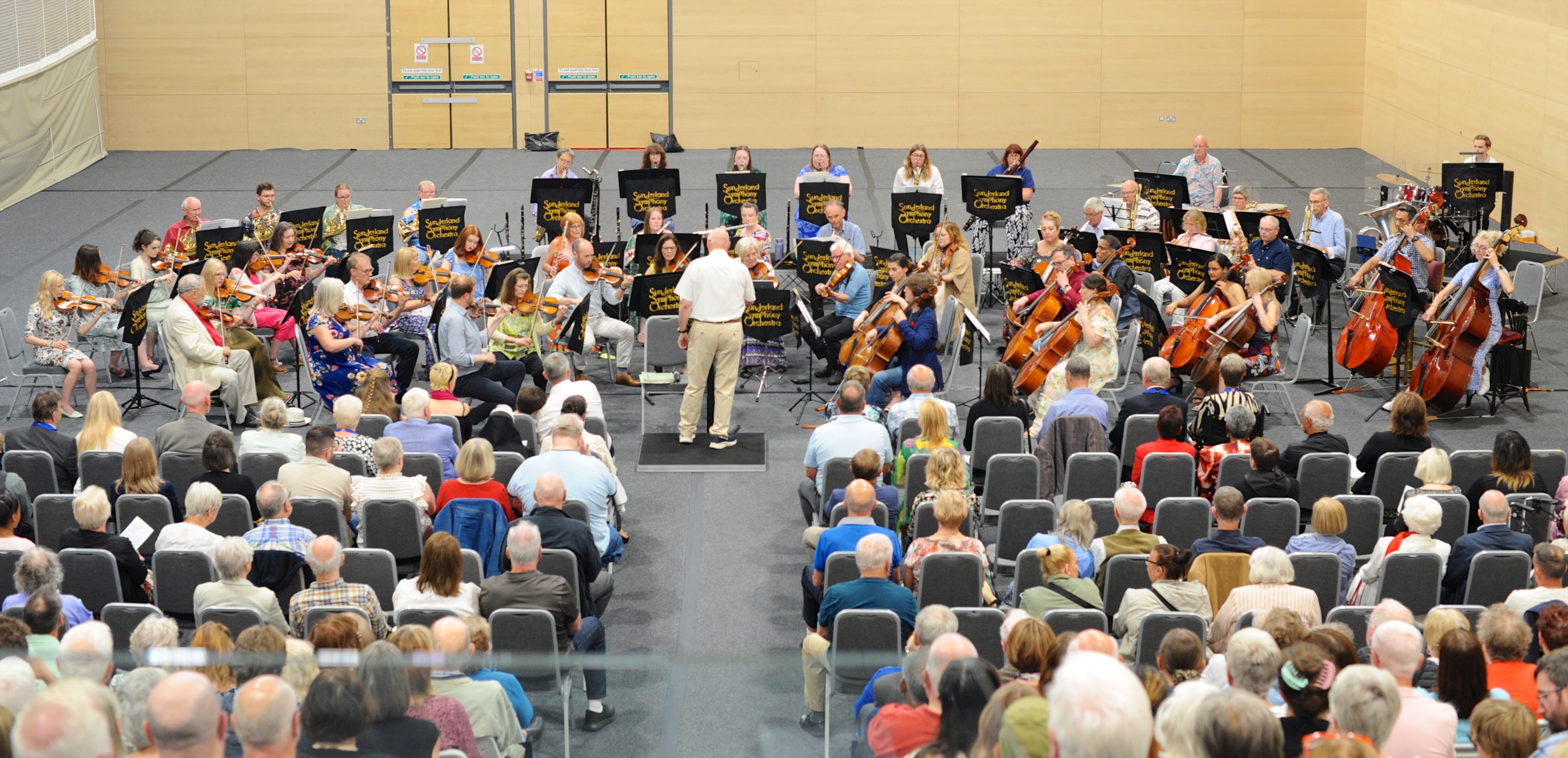 Sunderland Symphony Orchestra performing for an audience